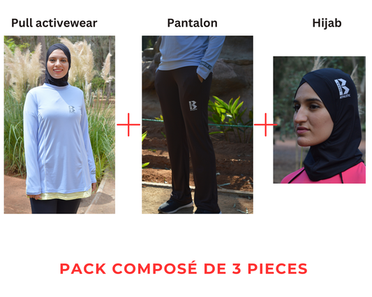 Pack- Pull performance Bleu ciel - Pantalon -Hijab