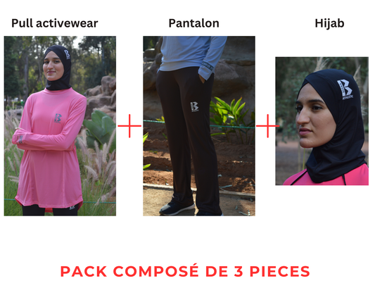 Pack- Pull performance Rose- Pantalon -Hijab